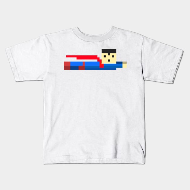 Pixel Superhero Kids T-Shirt by LuisP96